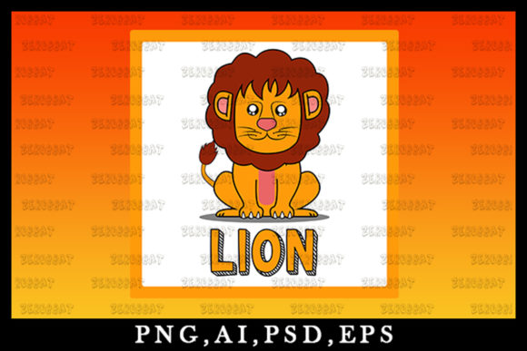 Adorable Design: Integrating Cute Kawaii Lion Animal Clipart V22