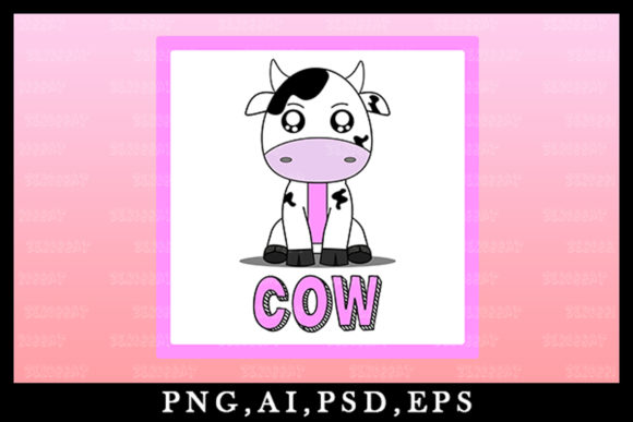 Adorable Kawaii Cow Clipart: A Designer's Delight