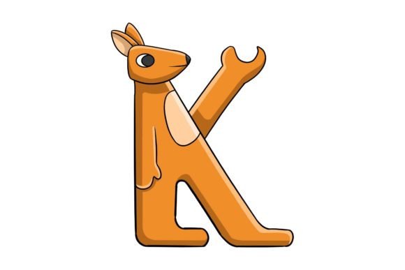 Animal Alphabet Letter K Illustration: A Creative Asset for Modern Brands