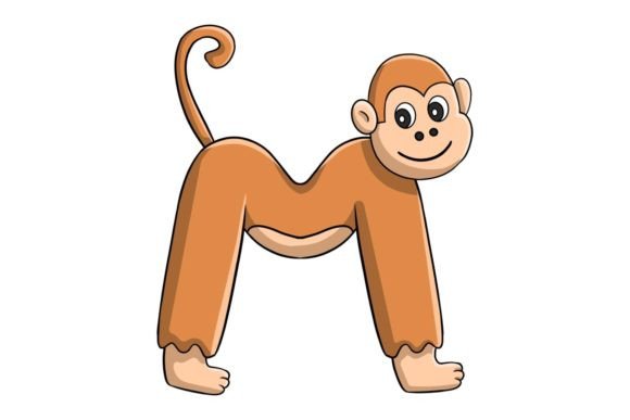 Animal Alphabet Letter M Illustration: A Designer's Asset