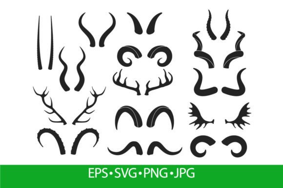 Animal Horns Silhouettes: Wild Vectors for Bold Branding