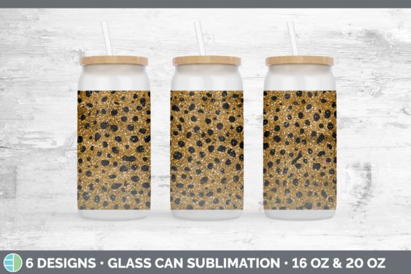 Animal Print Glass Can | Sublimation Bee: A Bold Design Asset