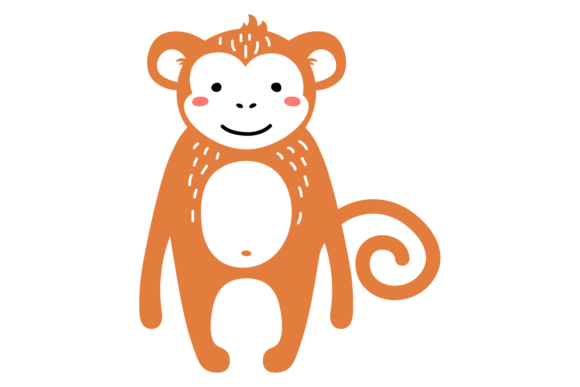 Baby Monkey: A Cute Childish Print Animal for Joyful Designs