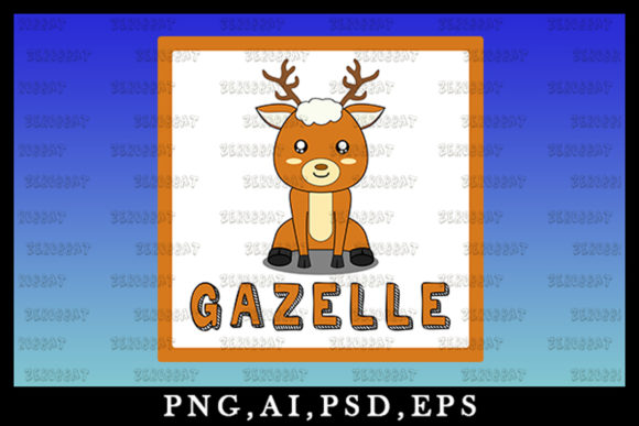 Bring Joy to Your Projects with Cute Kawaii Gazelle Clipart