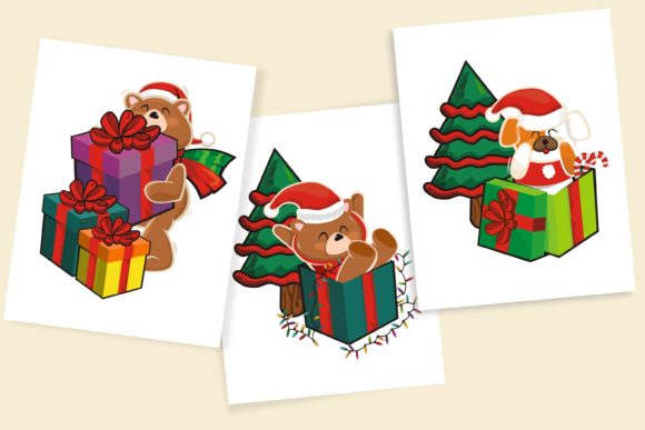 Charming Graphics: Cute Animal and Christmas Gift for Craft Projects