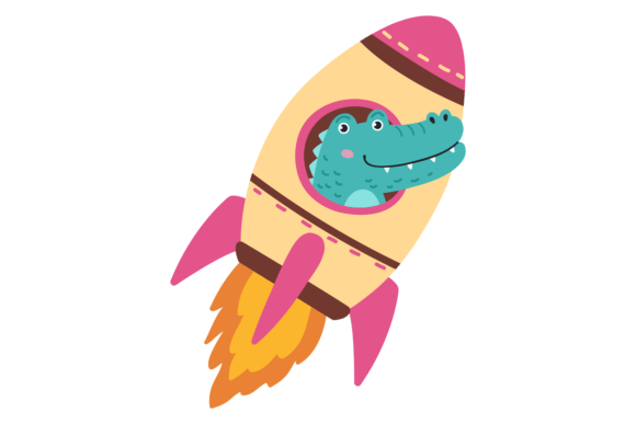 Crocodile in Space Rocket: A Brave Animal Font for Bold Ideas