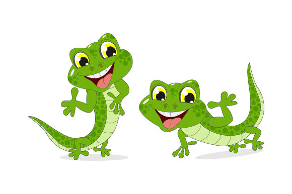 Cute Lizard Animal Cartoon: A Playful Creative Font