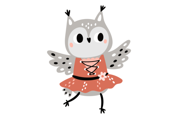 Fairy Owl Character: A Cute Baby Animal Font for Whimsical Designs