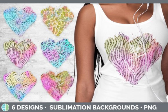 Iridescent Animal Print Heart Distressed: A Bold Design Statement