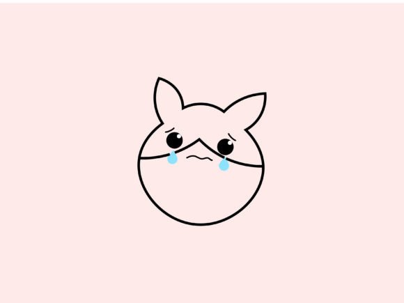 Kawaii Yellow Animal Line Background: Charming Design for Every Project