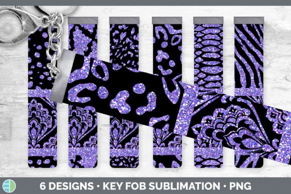 Purple Damask Key Fob | Glitter Animal P: A Bold Asset for Creators