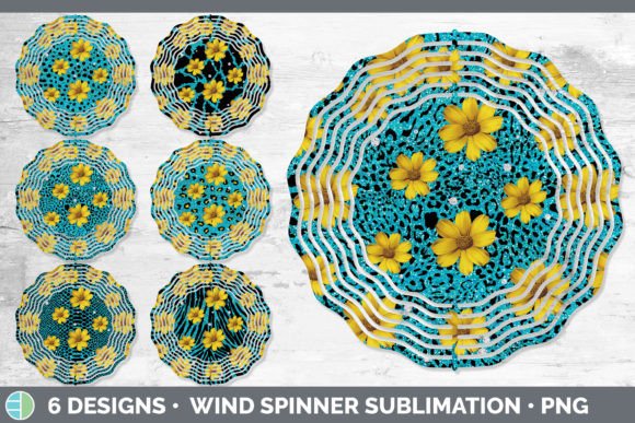 Teal Animal Print Wind Spinner: Bold & Dynamic