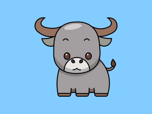 The Kawaii Animal Buffalo Icon: Your Ultimate Easter Design Asset